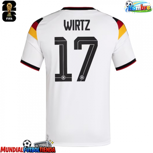 Camiseta Alemania Florian Wirtz #17 Primera Equipación Replica Mundial 2026 mangas cortas